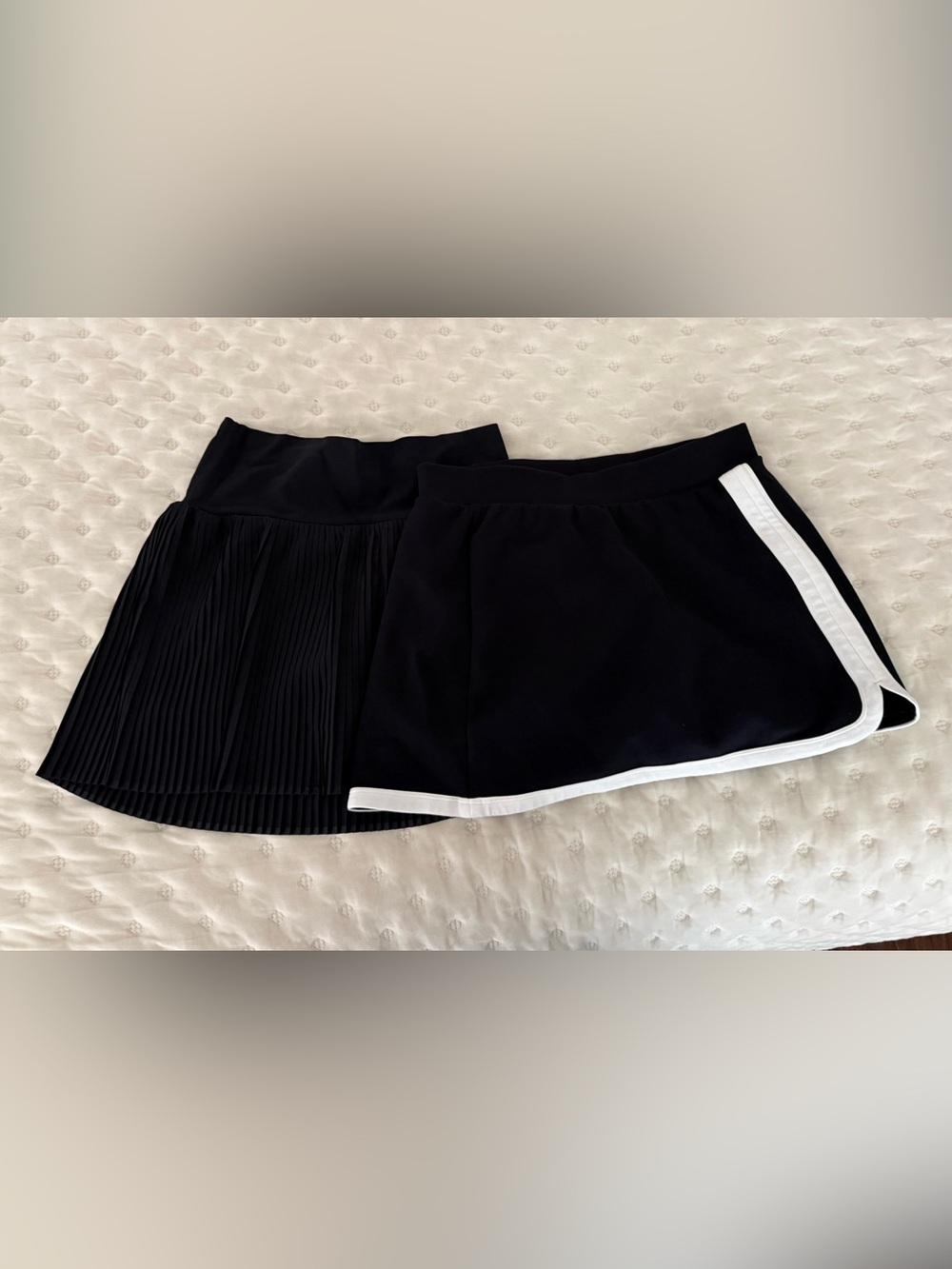 Joy Lab Black Athletic Tennis Skorts Bundle - Pleated & White-Trim Athletic M